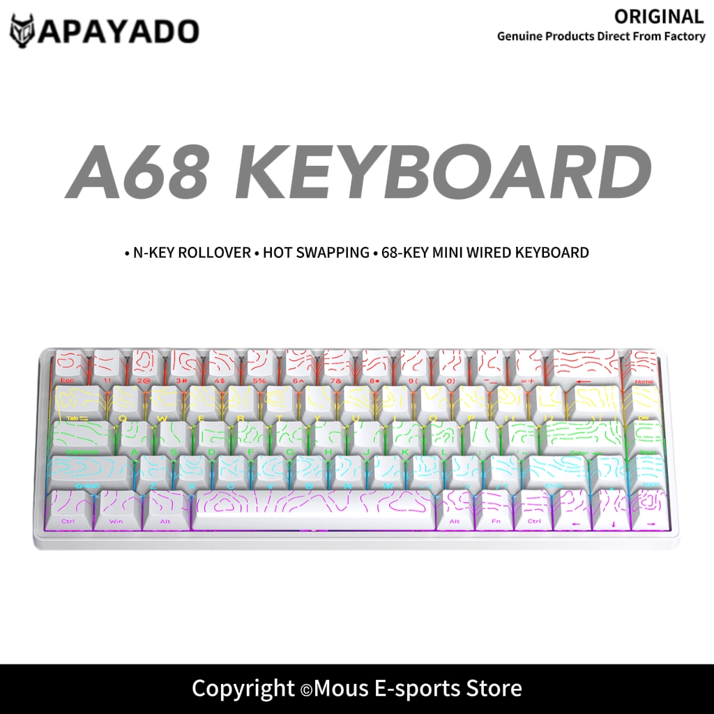 APAYADO A68 Kablolu Mekanik Kl - Pc Gaming Pink incelemesi ve fiyatı