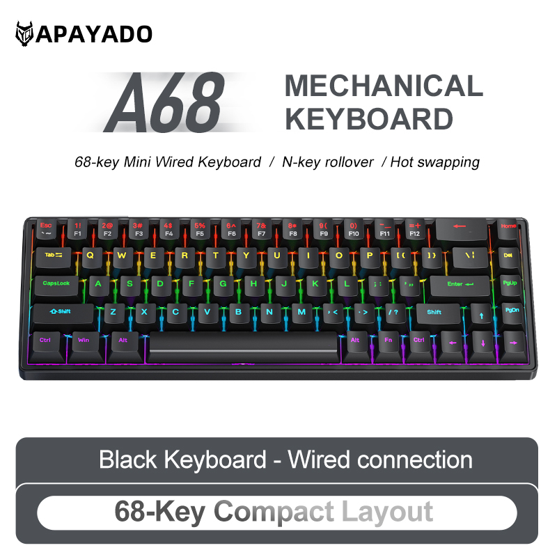 APAYADO A68 Kablolu Mekanik Kl - Pc Gaming Pink incelemesi ve fiyatı
